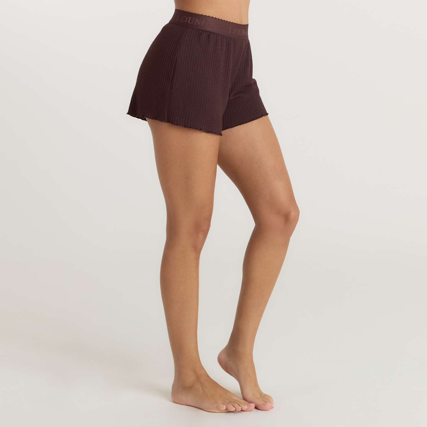 Soft Waffle Pajama Shorts - Dark Chocolate