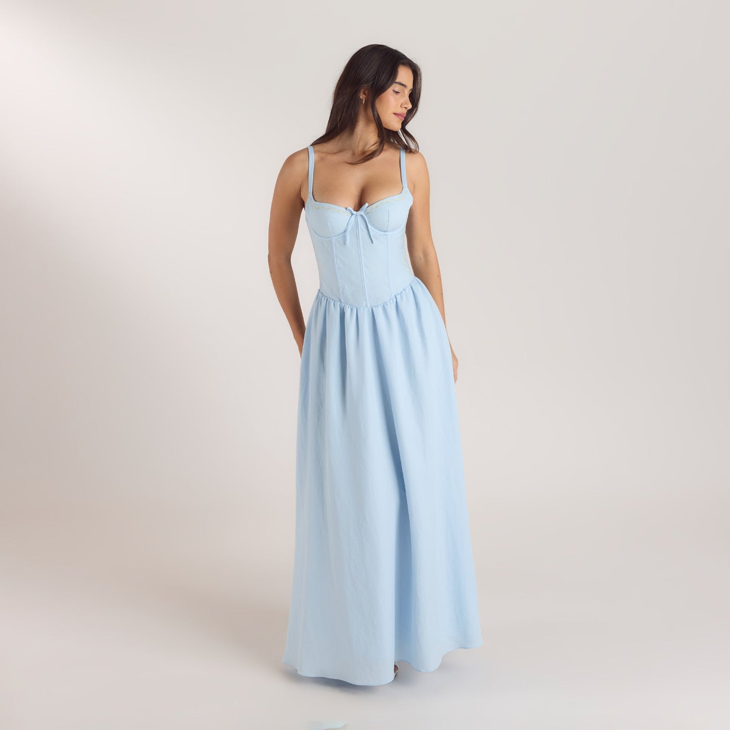 Corset Maxi Dress - Blue
