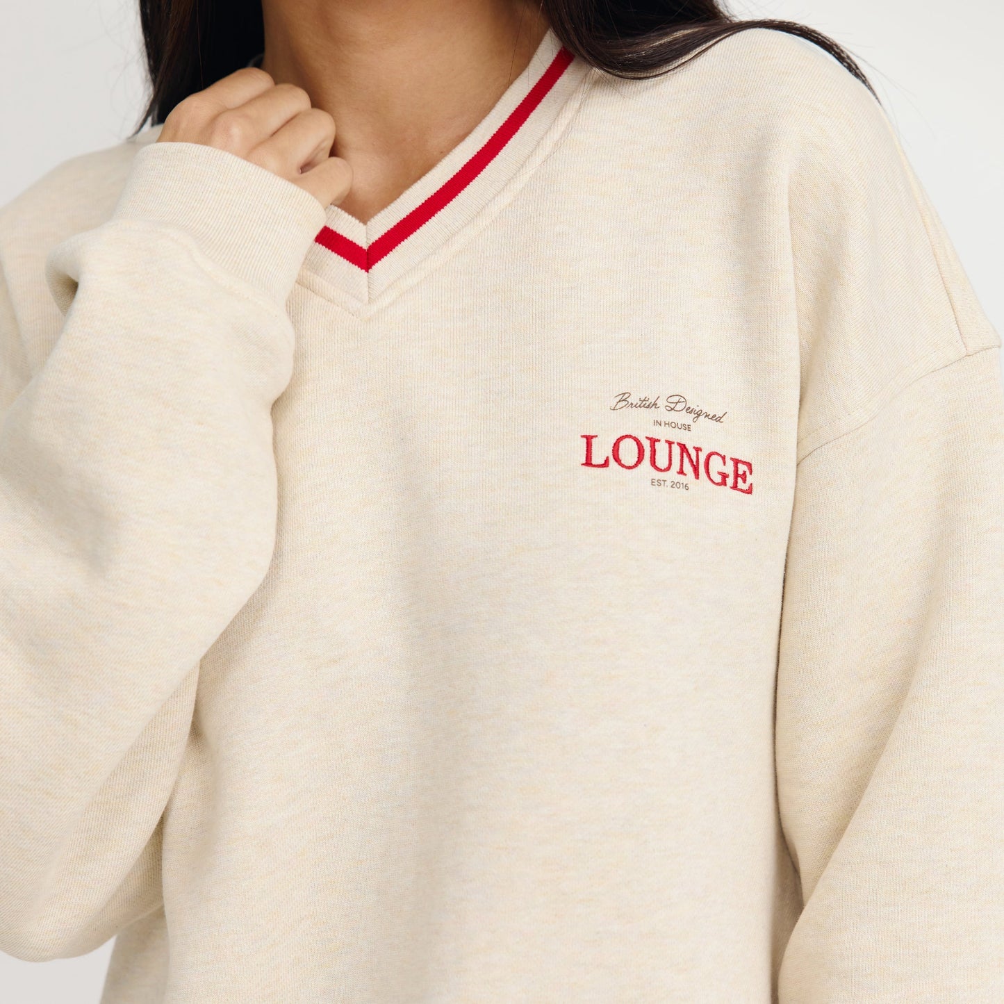 V-Neck Sweater - Oat Marl