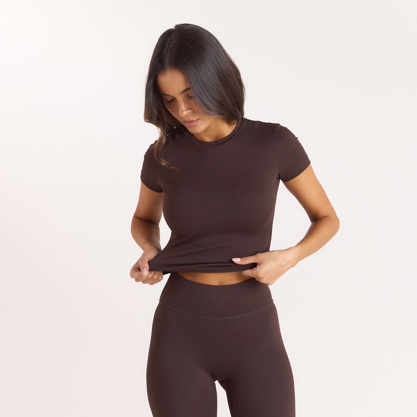 Classic Fitted Top - Coffee Bean