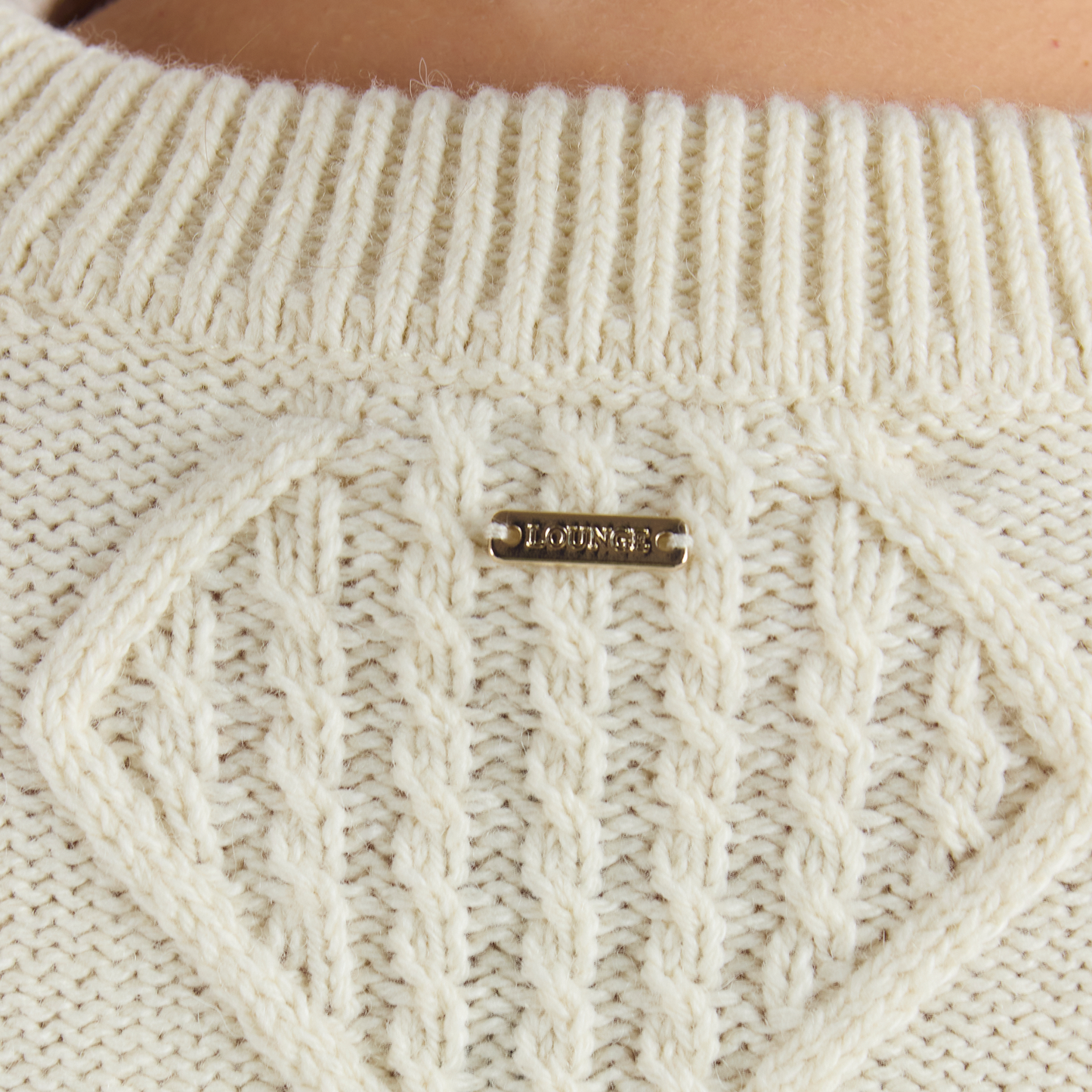 Cable-Knit Sweater - Cream