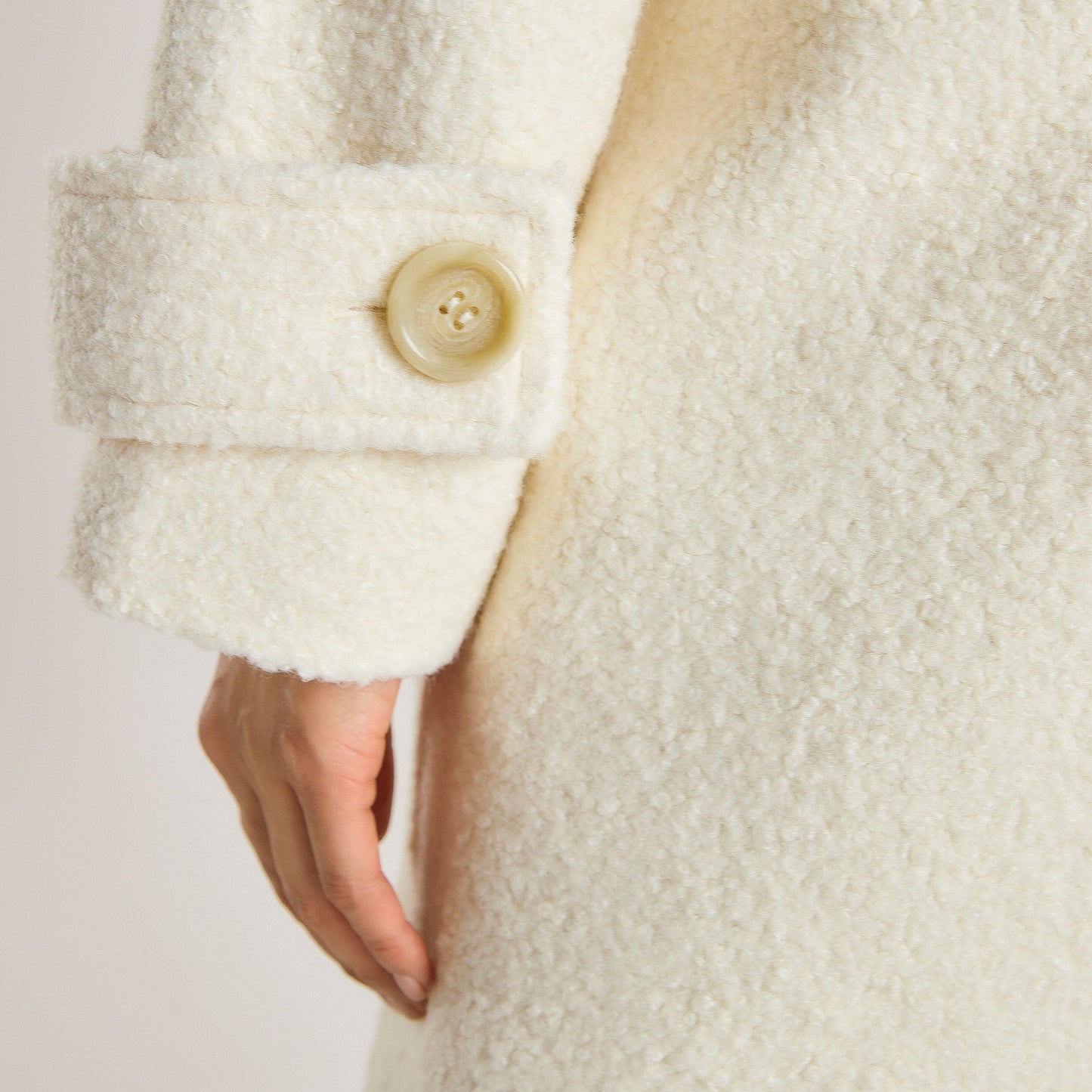 Shearling Coat - Cream