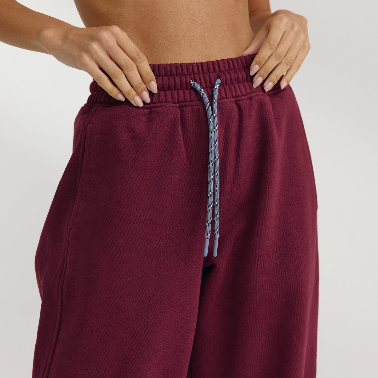 Straight-Leg Sweatpants - Cherry Lacquer