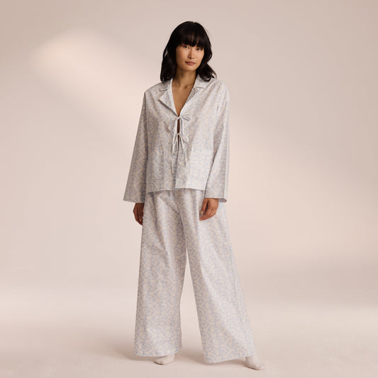 Cotton Pajama Pants - Blue