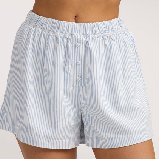 Woven Stripe Pajama Shorts - Blue Stripe