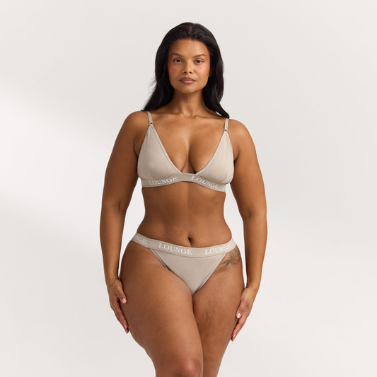 Bamboo Triangle Bra - Oat