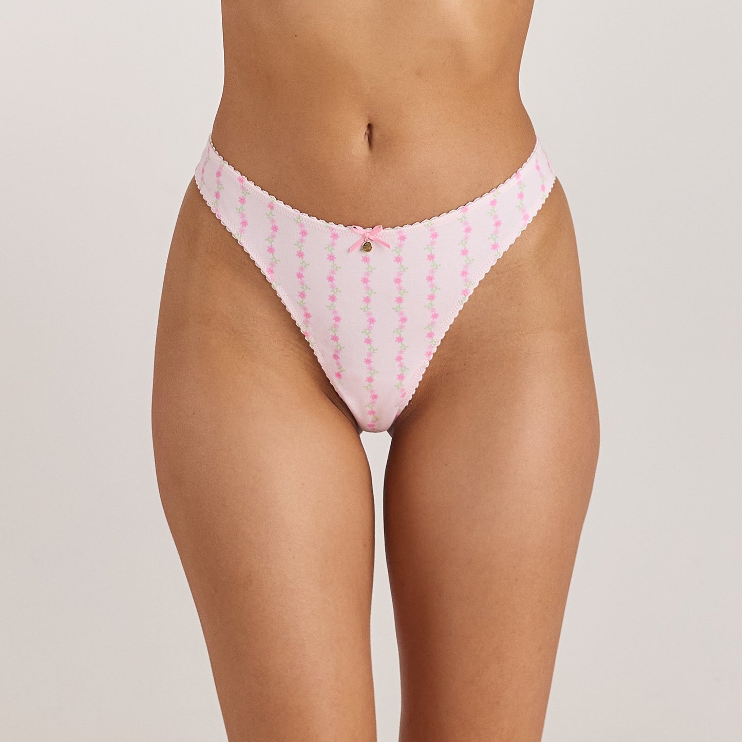 Cotton Kisses Thongs (3-Pack) - Pink Print