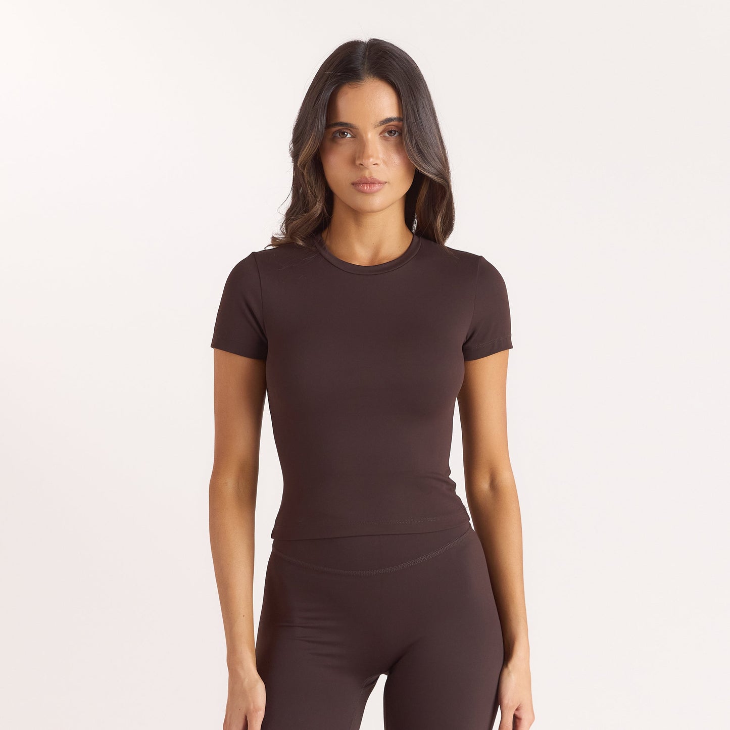 Classic Fitted Top - Coffee Bean
