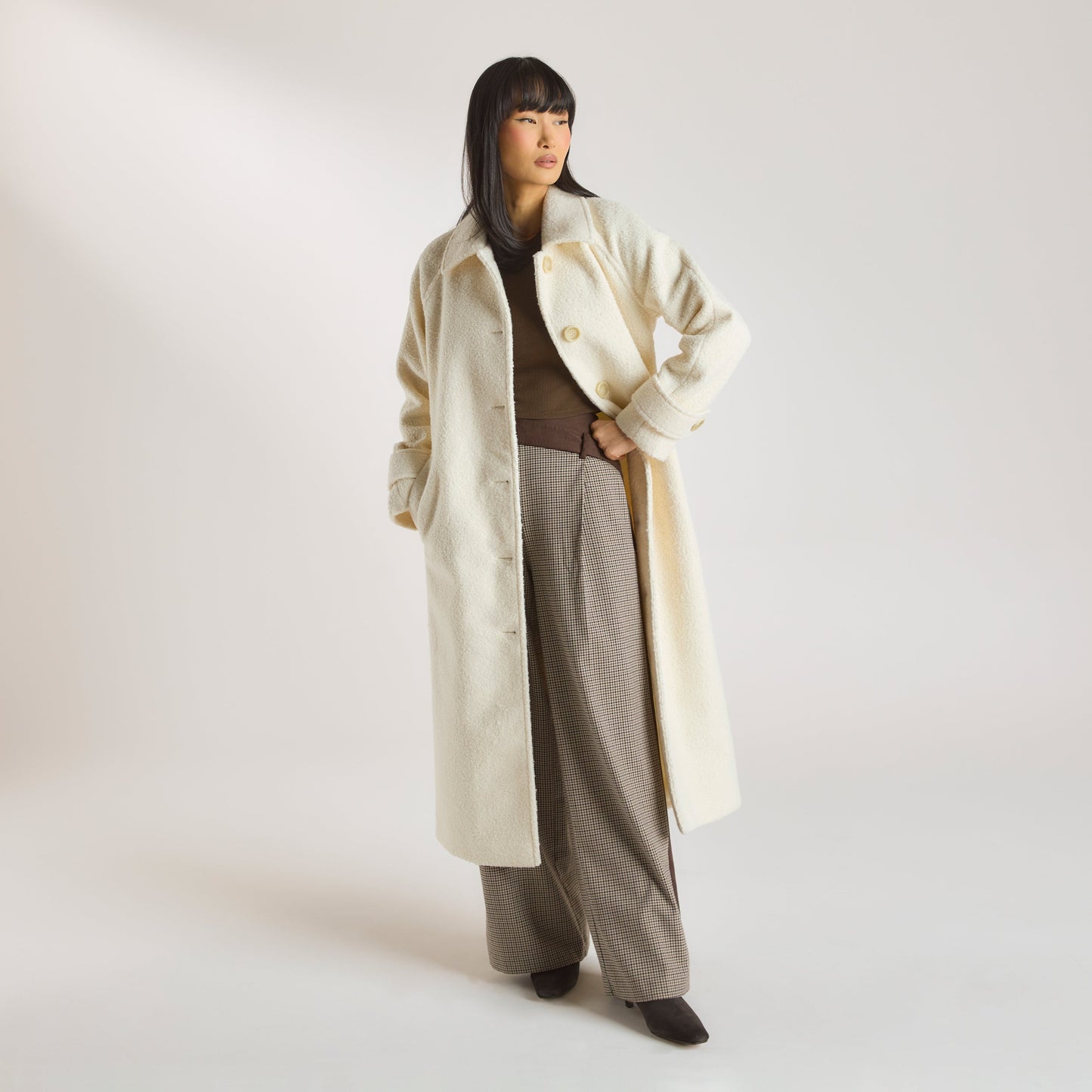 Shearling Coat - Cream