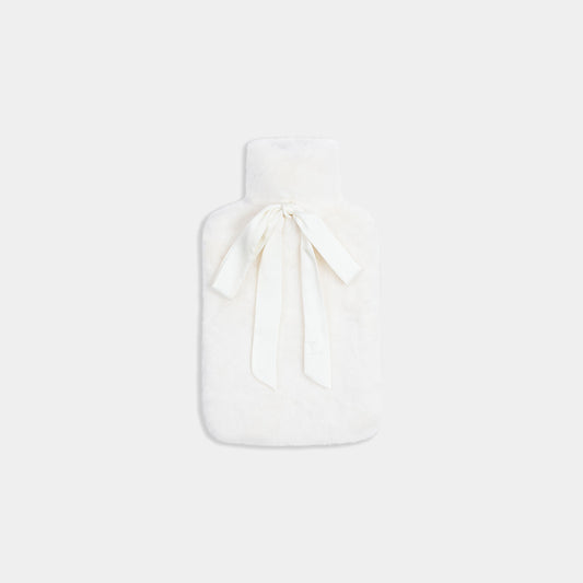 Faux Fur Hot Water Bottle - Ivory