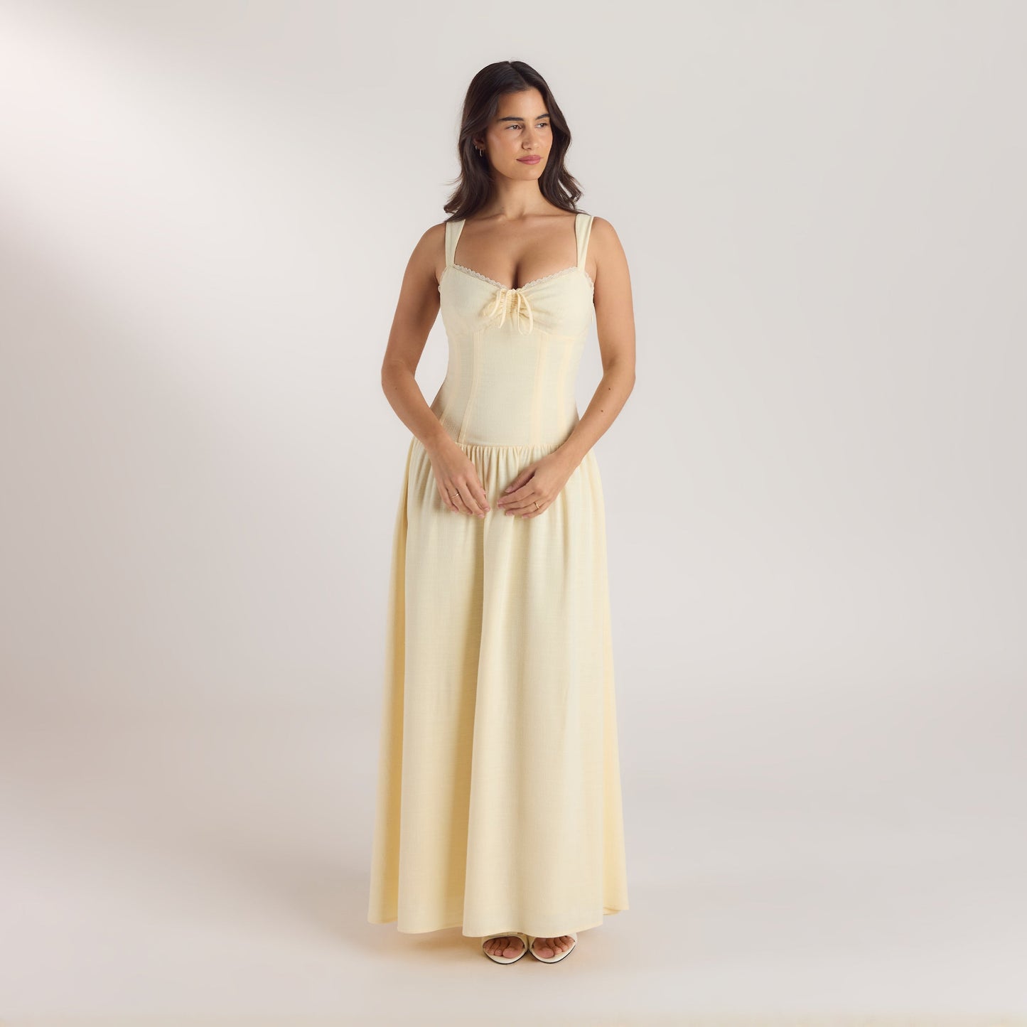 Drop-Waist Maxi Dress - Lemon