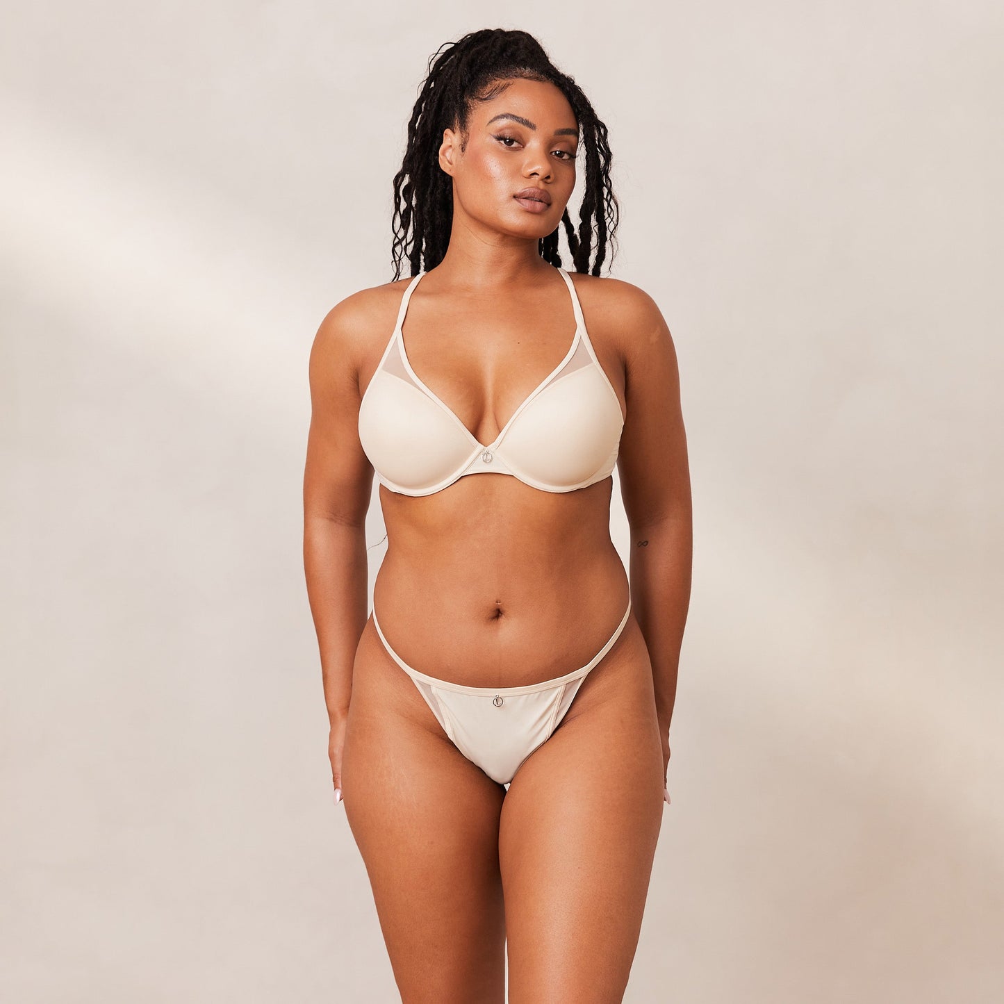 Classic Plunge T-shirt Bra  - Latte