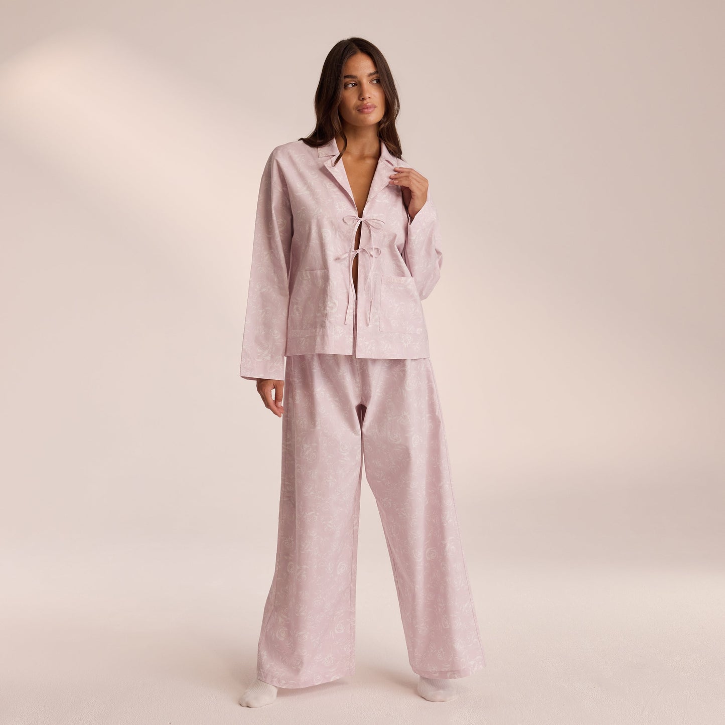 Cotton Pajama Shirt - Lilac