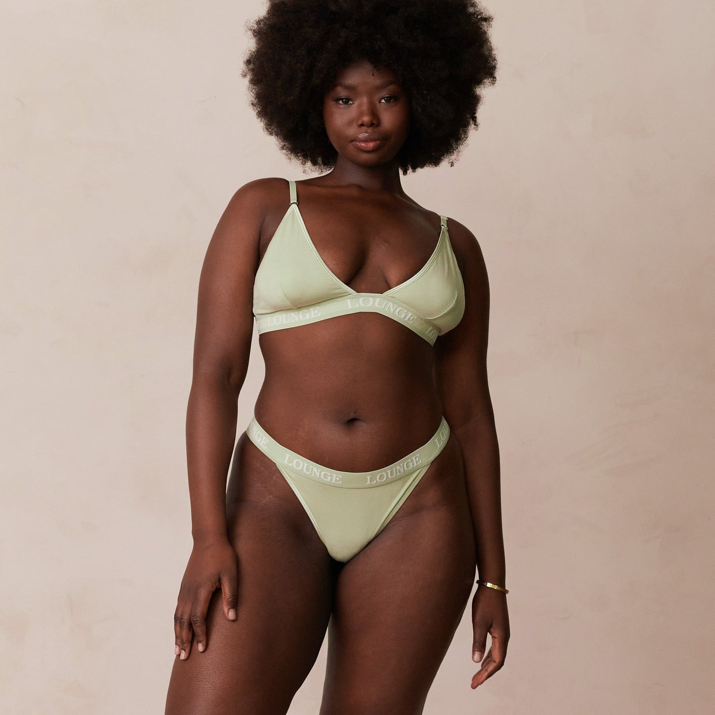 Bamboo Triangle Bra - Olive