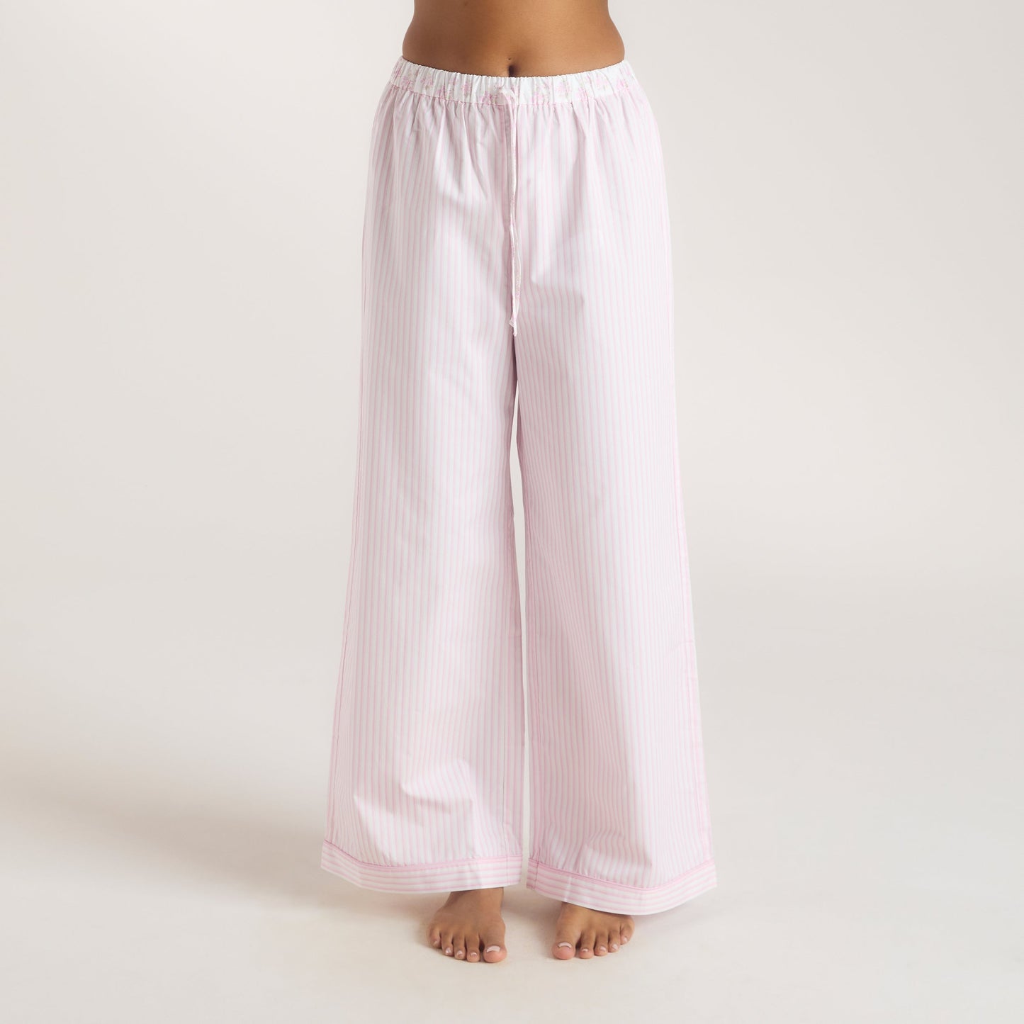 Bloom & Stripe Pajama Pants - Pink