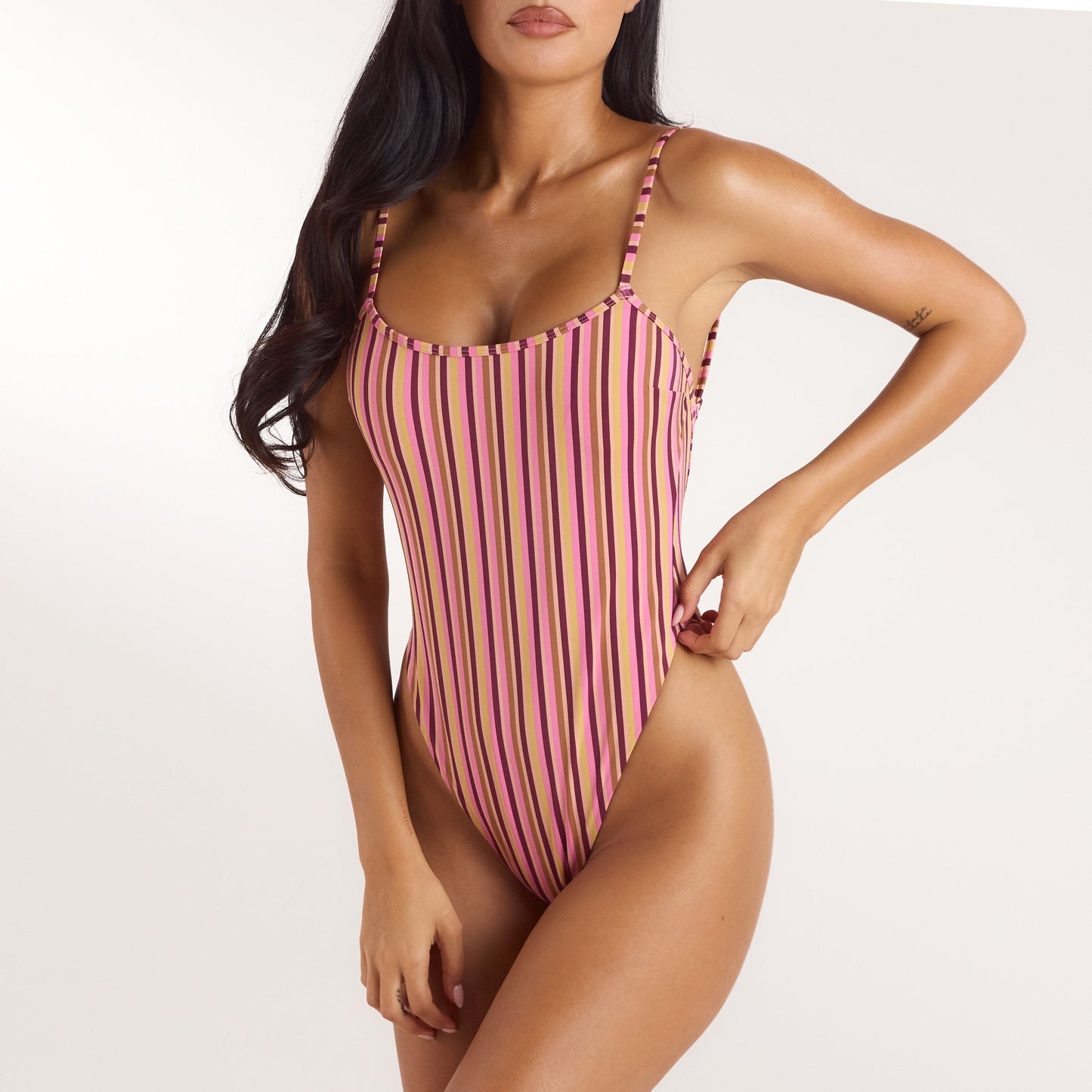 Sunstripe Swimsuit - Retro Stripe