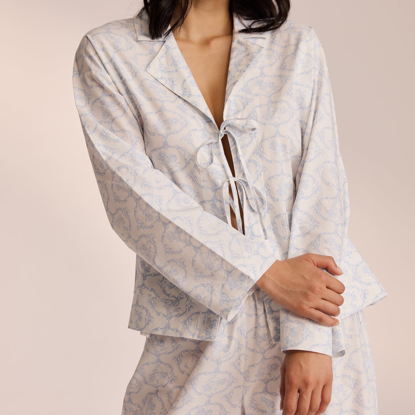 Cotton Pajama Shirt - Blue