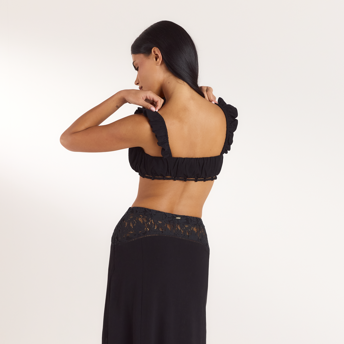Ruched Bralette - Black
