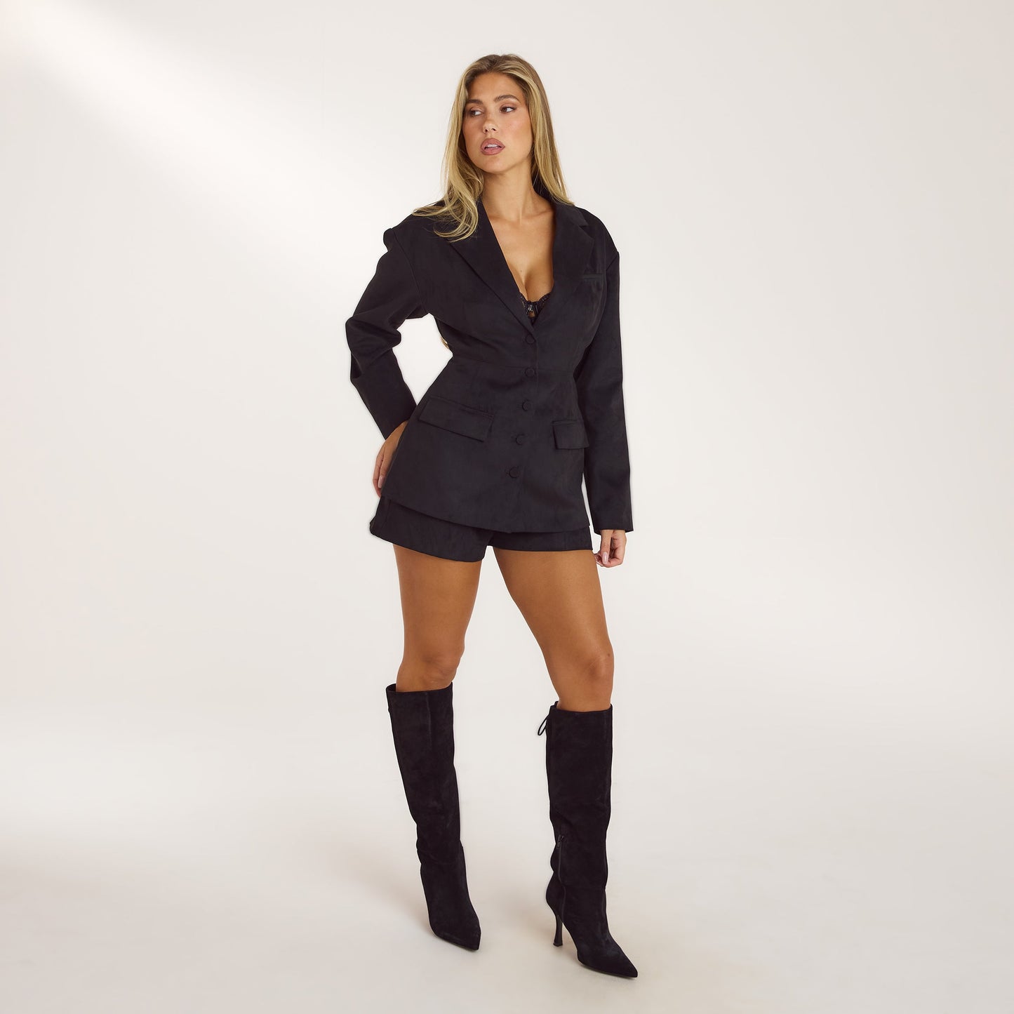 Suedette Shorts - Black