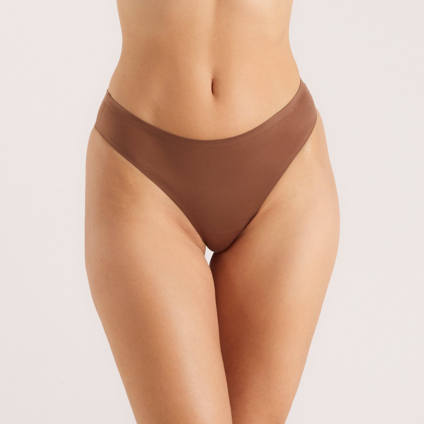 Seamless Bonded Brazilian Briefs (3-Pack) - Chestnut
