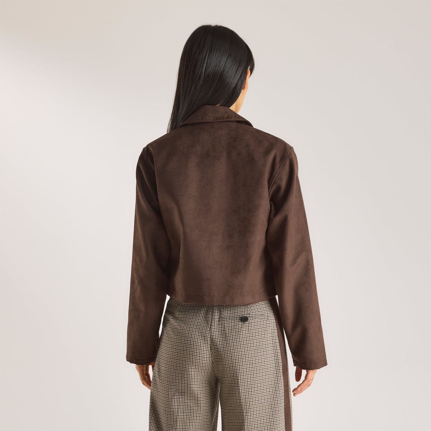 Suedette Jacket - Chocolate