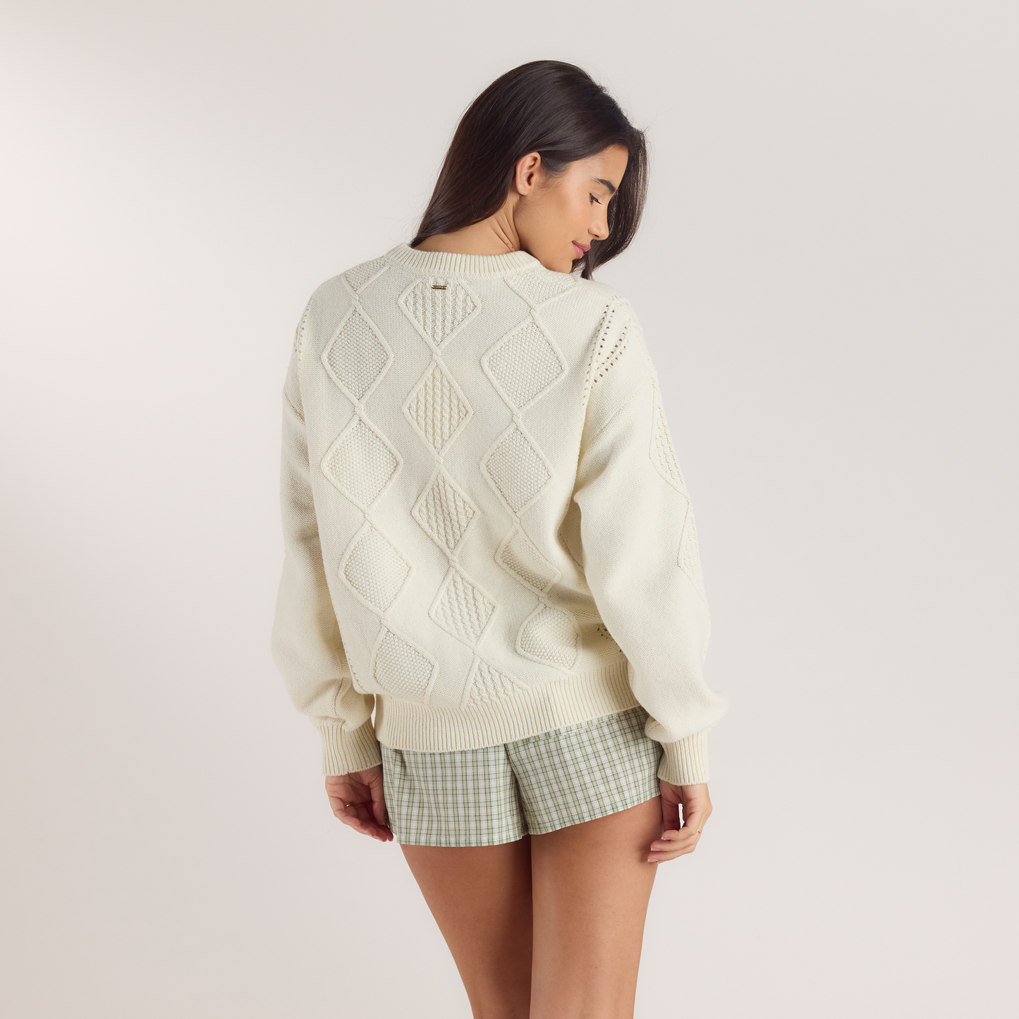 Cable-Knit Sweater - Cream