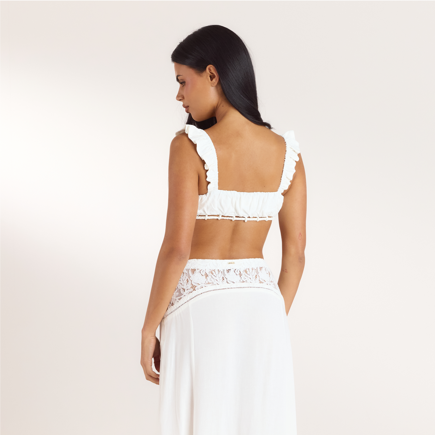 Ruched Bralette - Cream