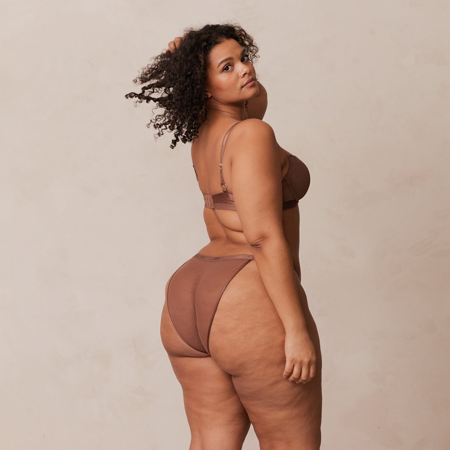 Smooth Mesh T-shirt Bra  - Chestnut