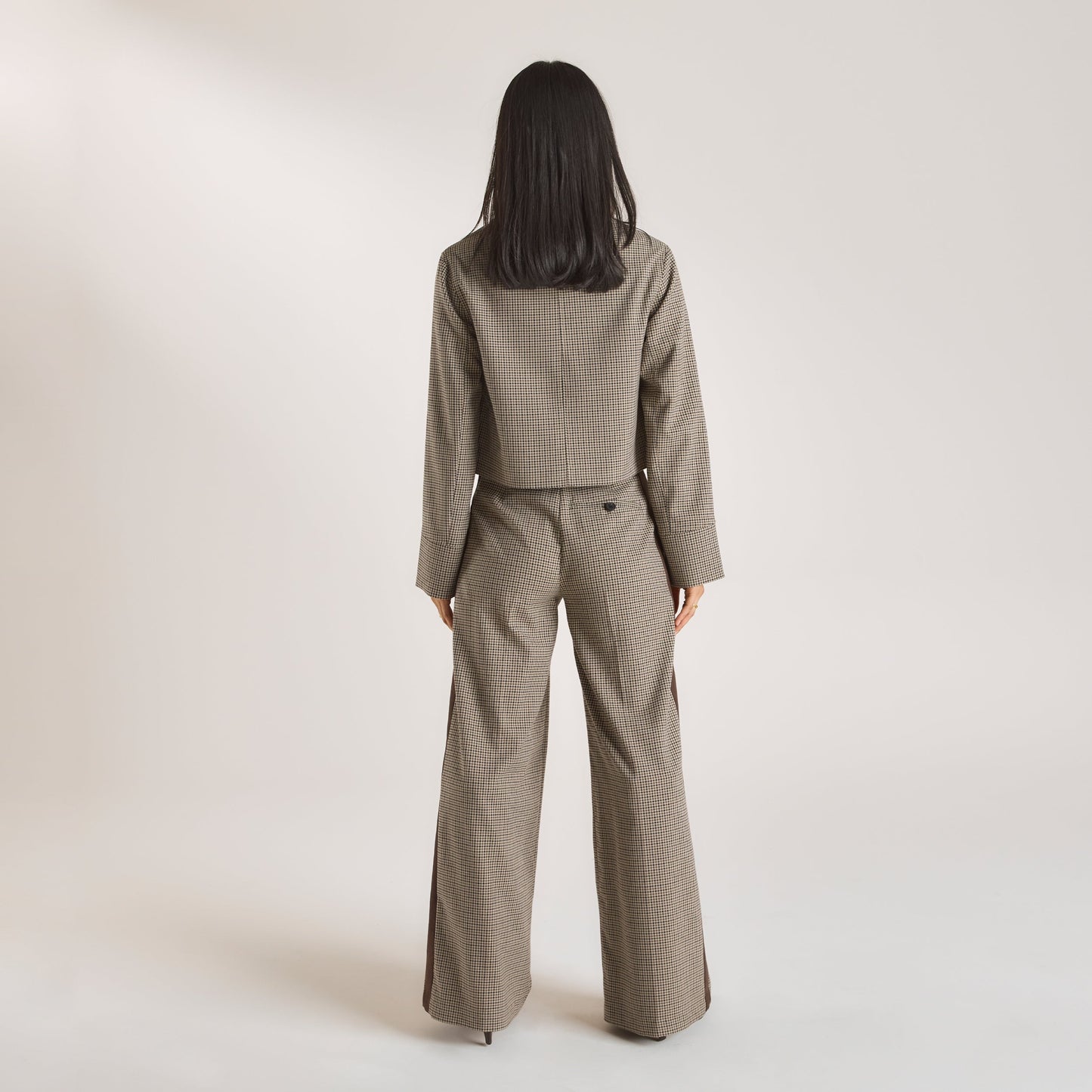Houndstooth Jacket - Brown