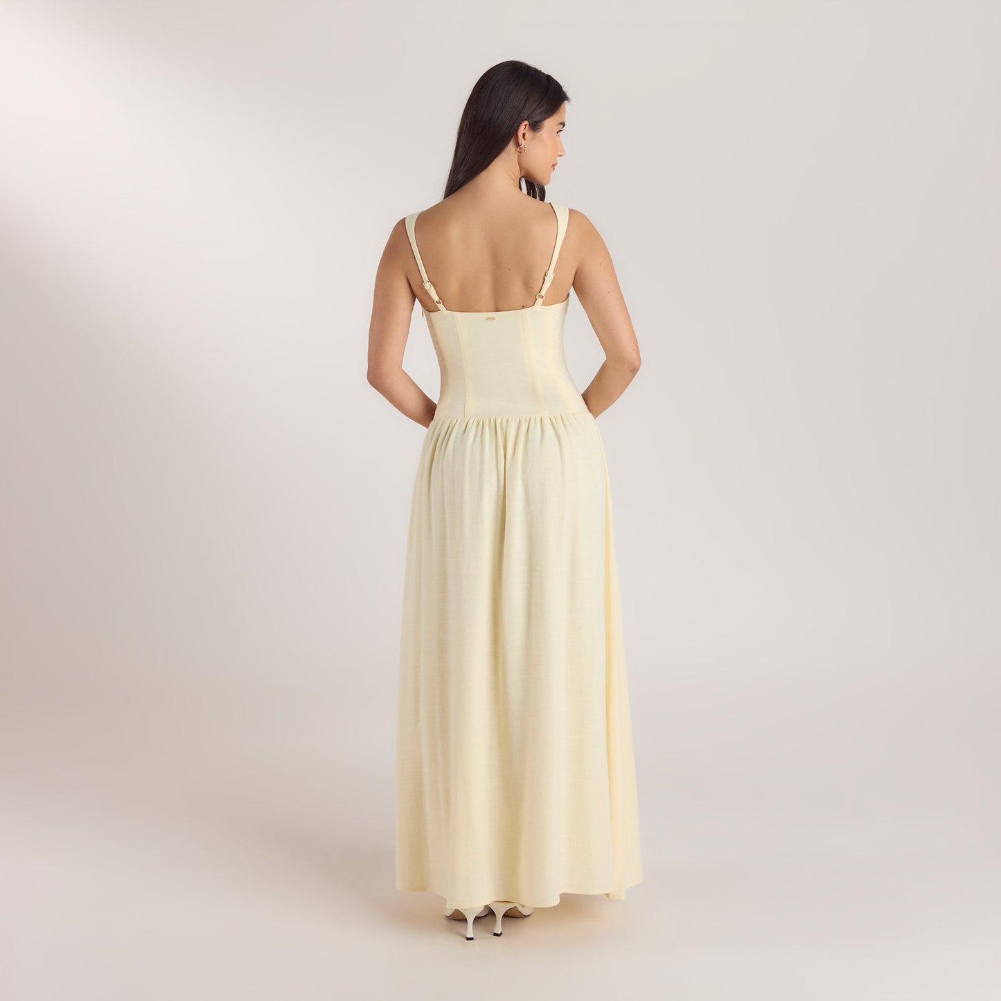 Drop-Waist Maxi Dress - Lemon