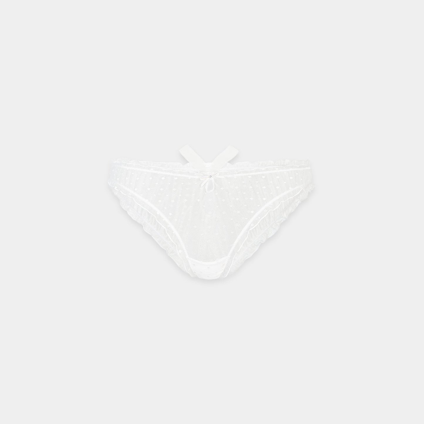 Polka Dot Brazilian Briefs - White