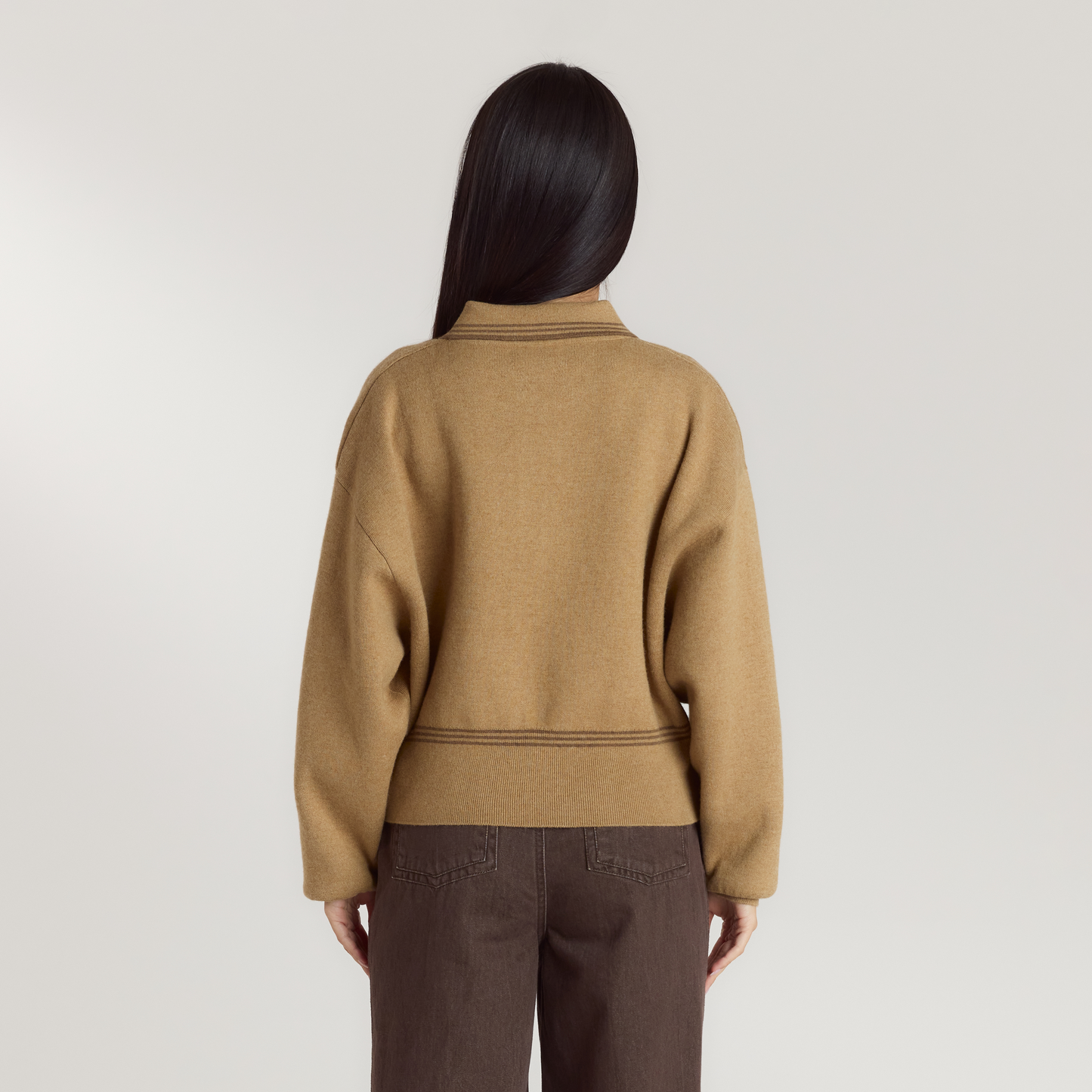 Knitted Jacket - Tan