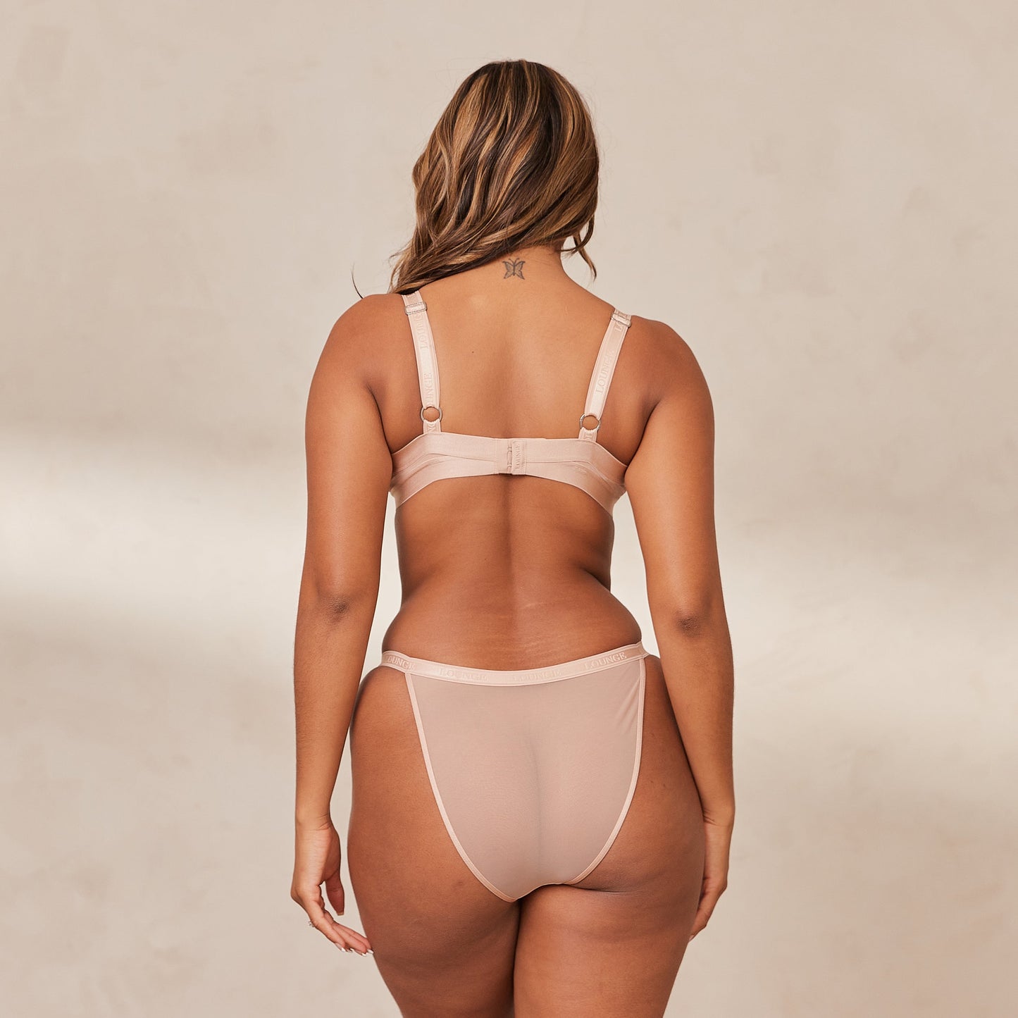 Smooth Mesh T-shirt Bra  - Taupe