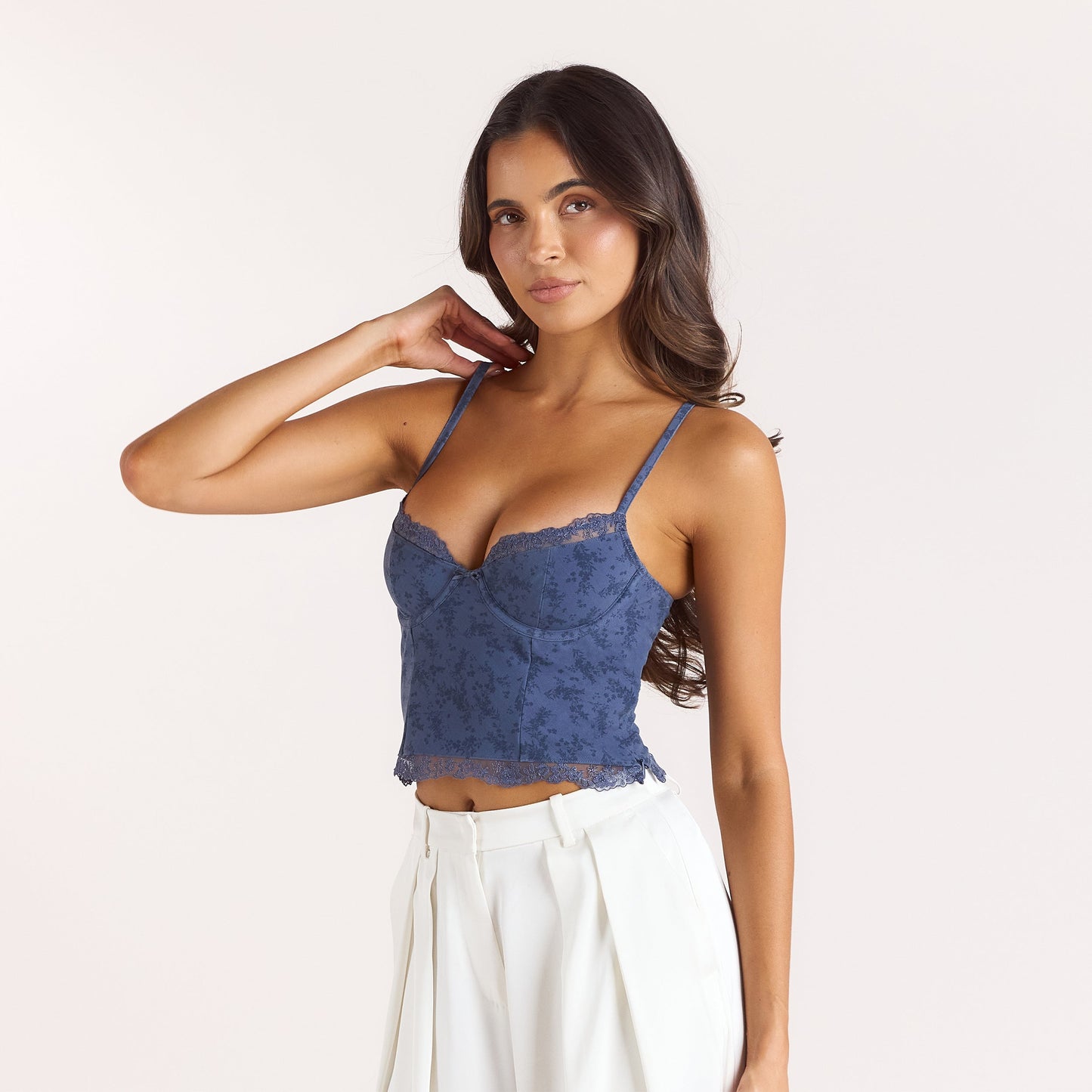 Wired Cami Top - Navy