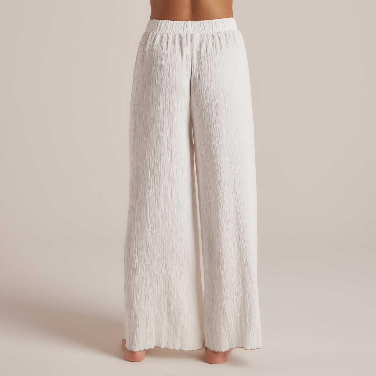 Crinkle Pajama Pants - White