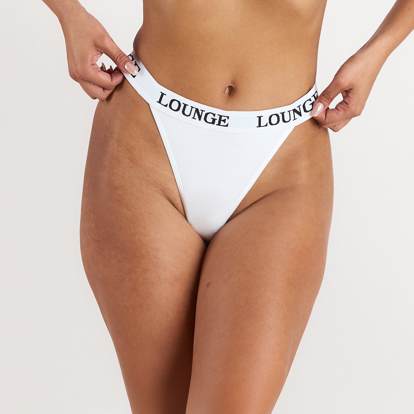 Bamboo Triangle Thong - All White