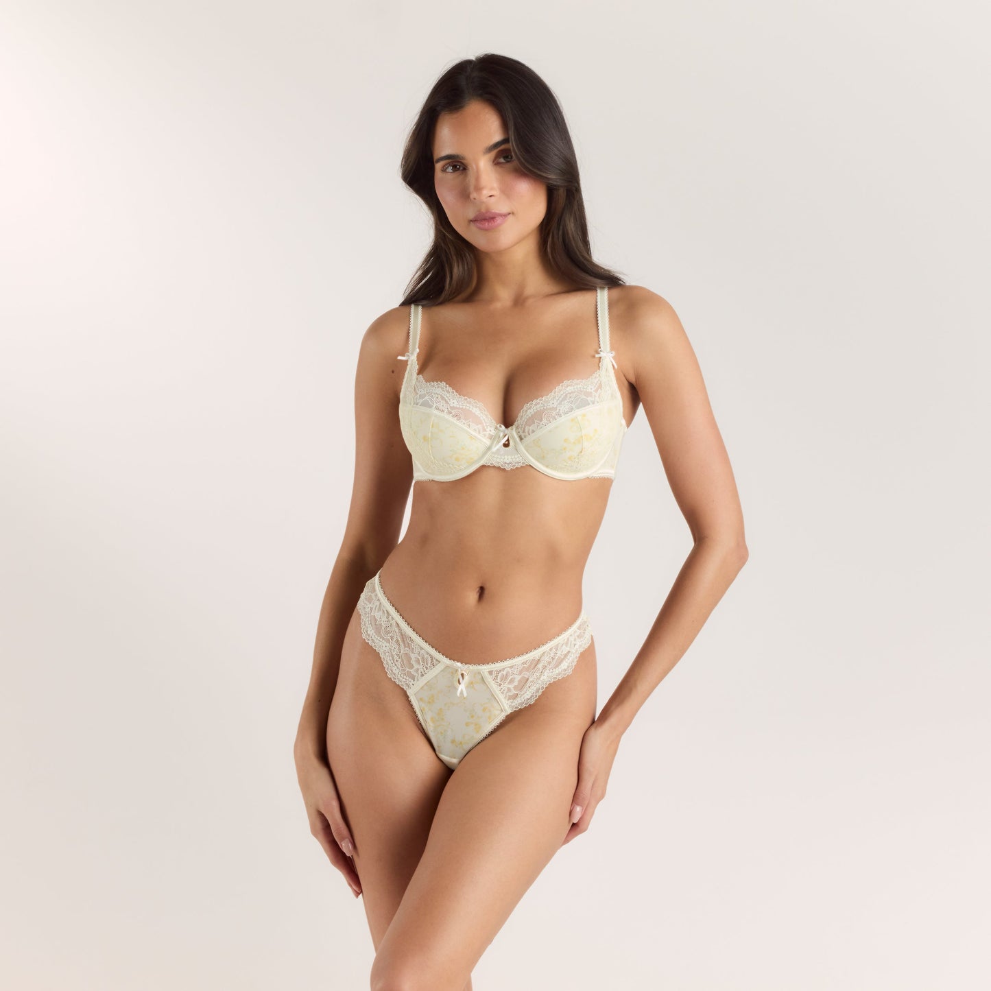 Lila Balcony Bra - Yellow Floral