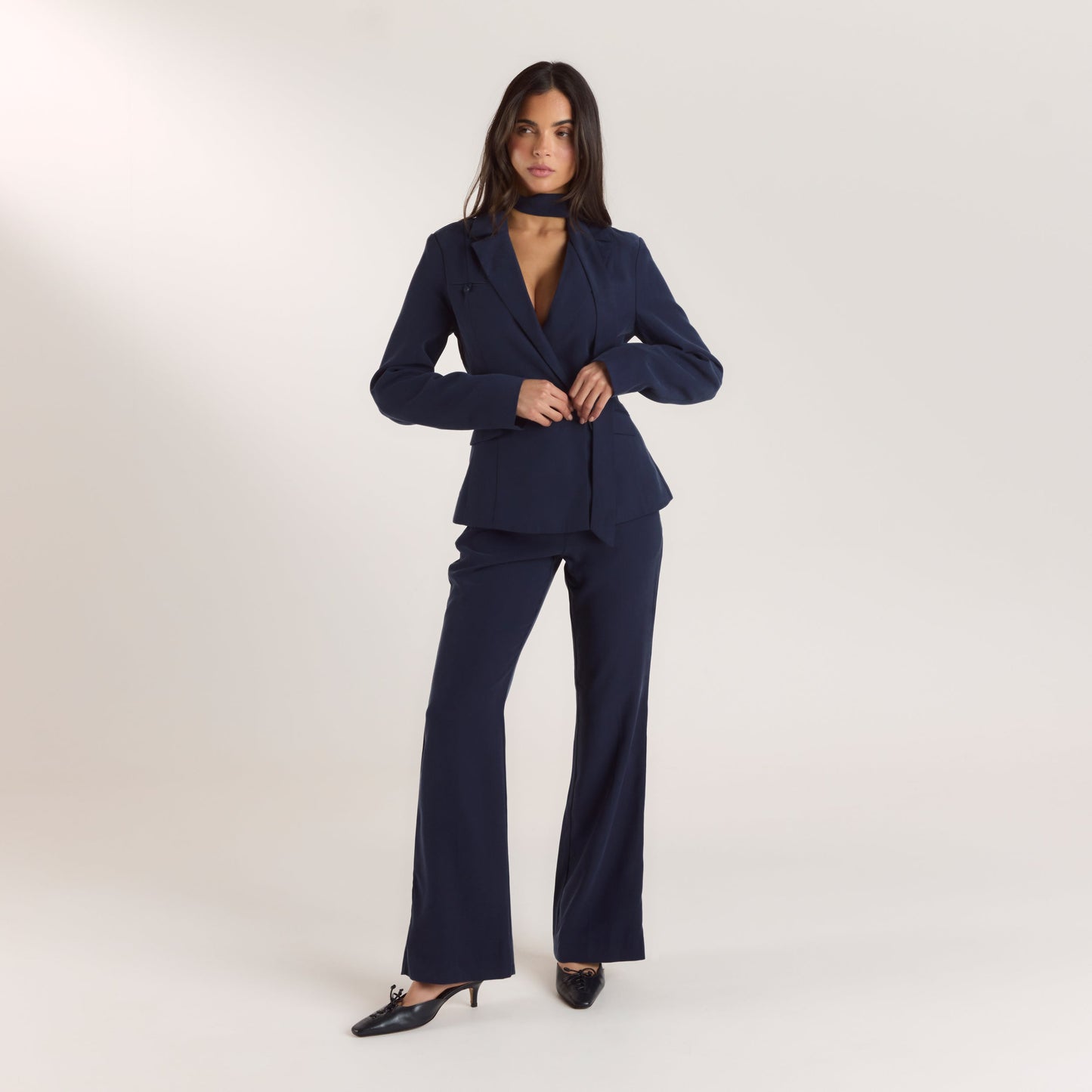 90s Straight-Leg Pants - Navy
