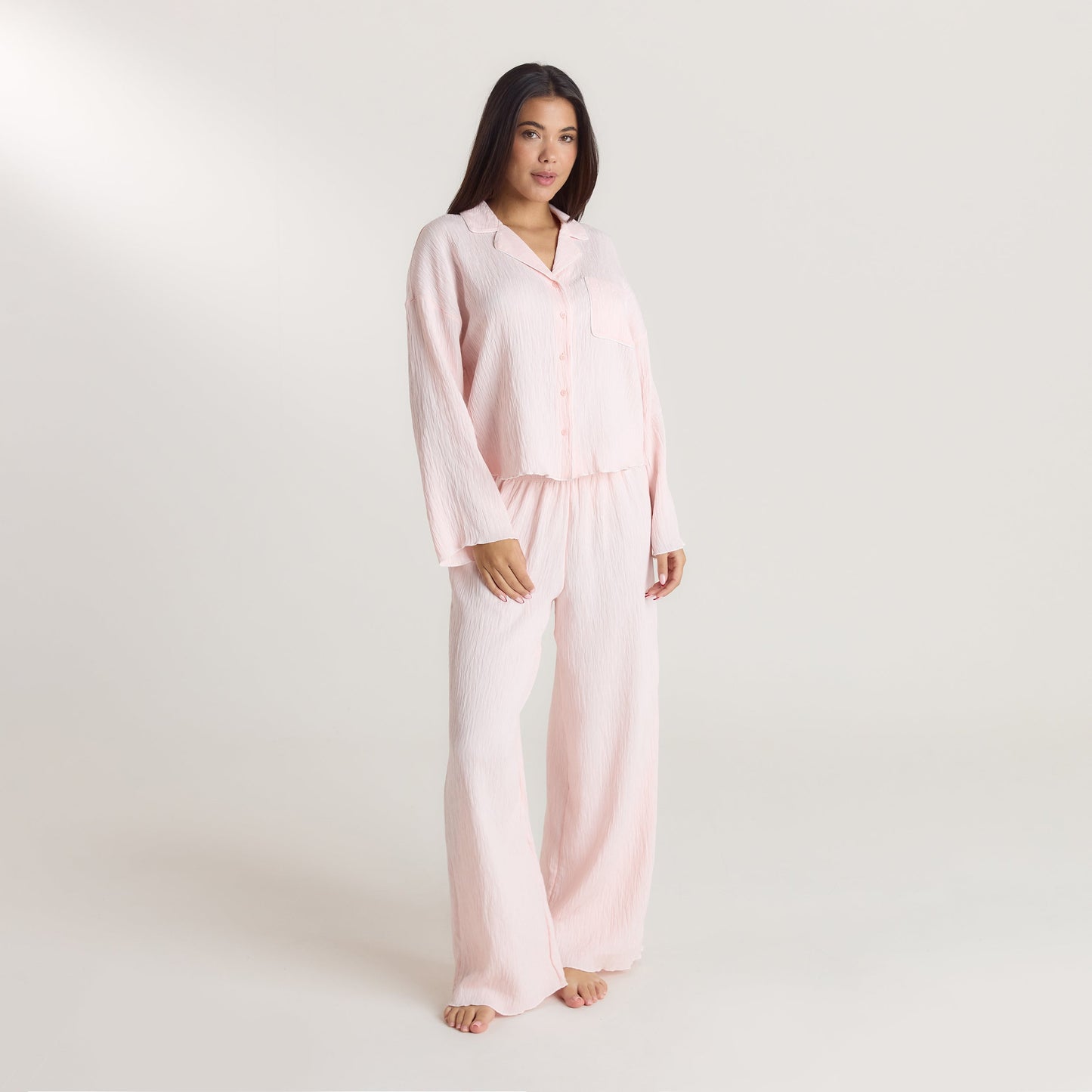 Crinkle Pajama Pants - Pink
