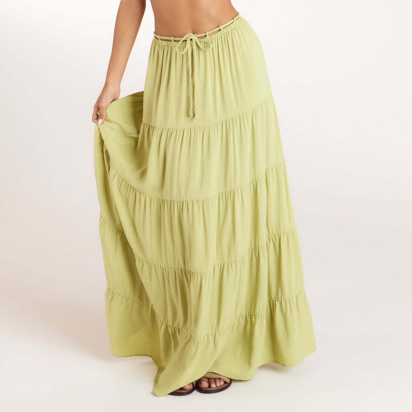 Ruched Bralette (Set) - Washed Lime
