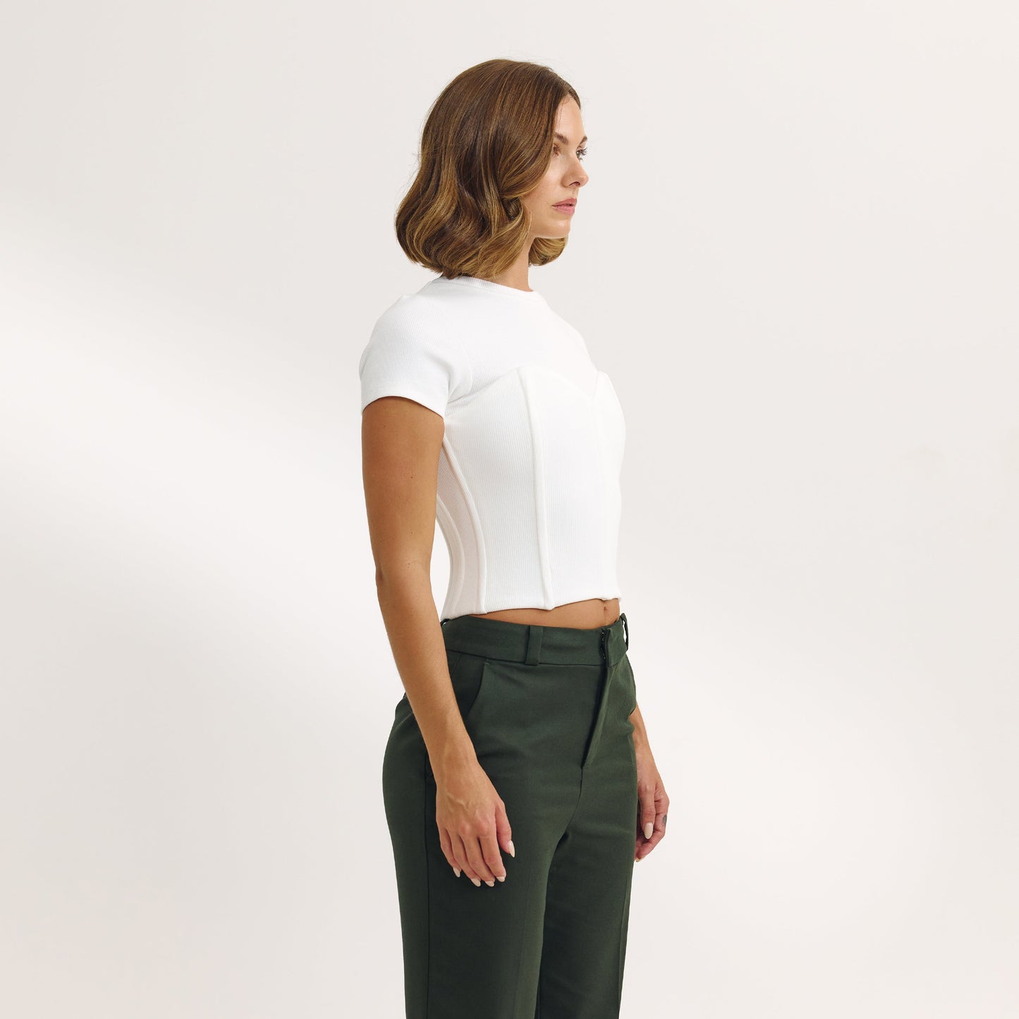Corset T-Shirt - Off White