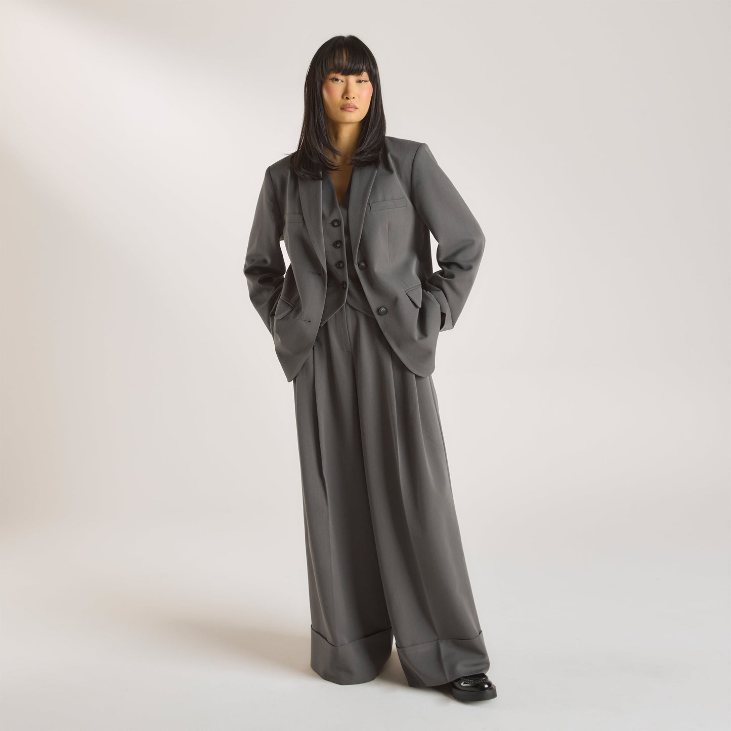 Oversized Blazer - Charcoal