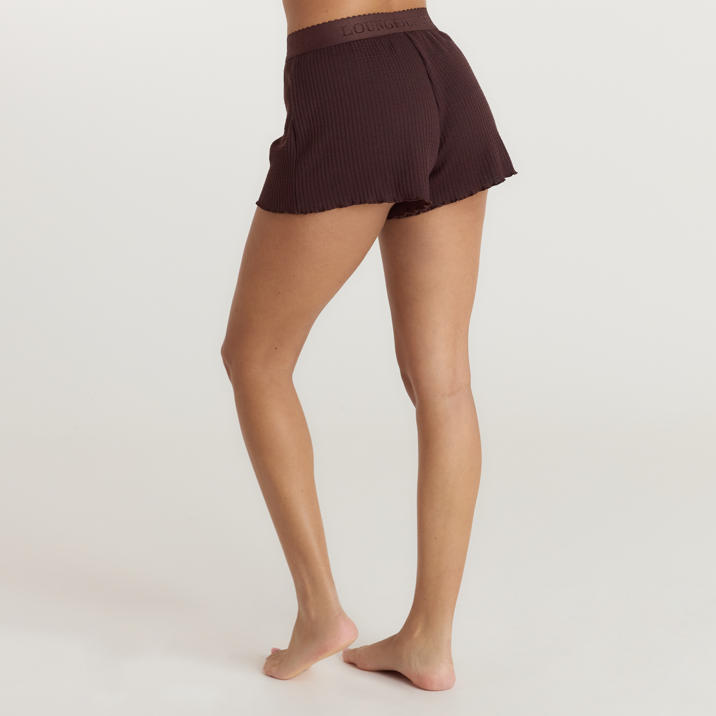 Soft Waffle Pajama Shorts - Dark Chocolate