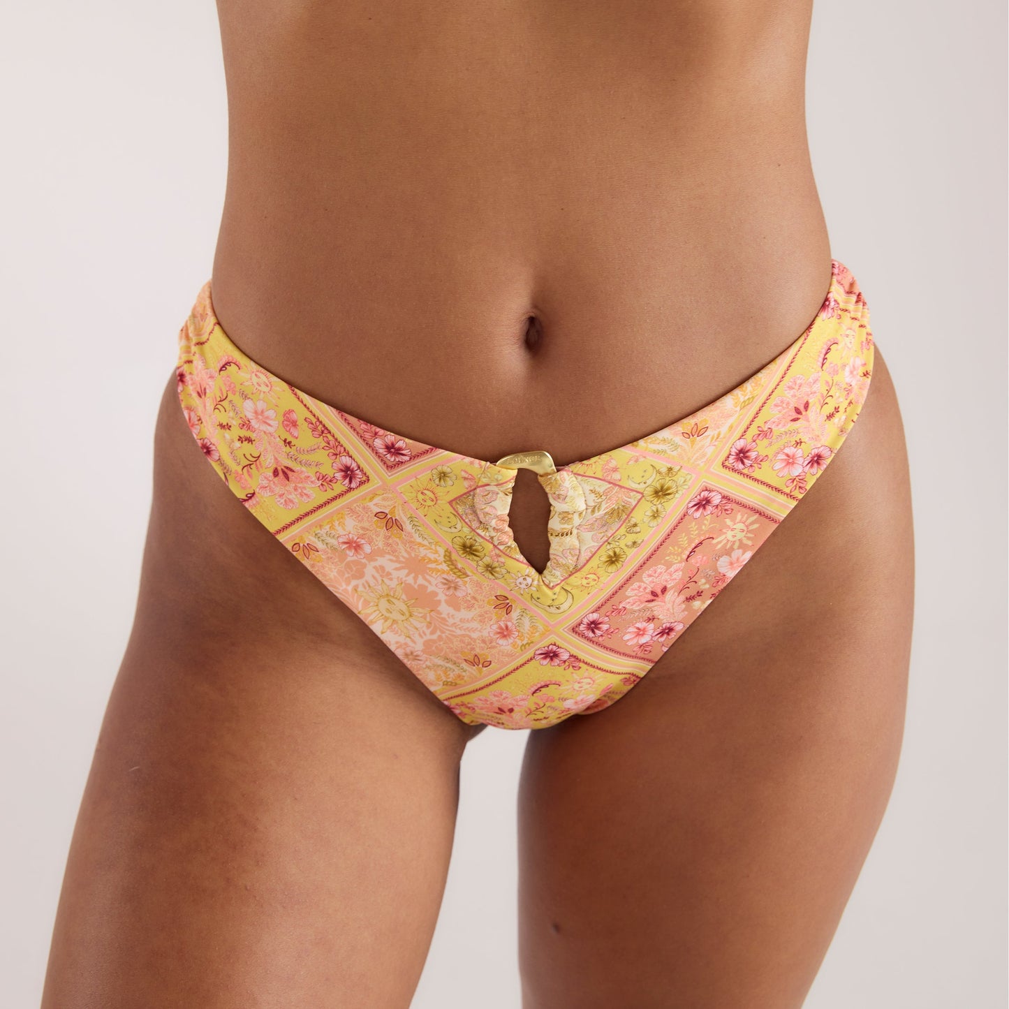 Celestial Front Gather Bikini Briefs - Celestial Print