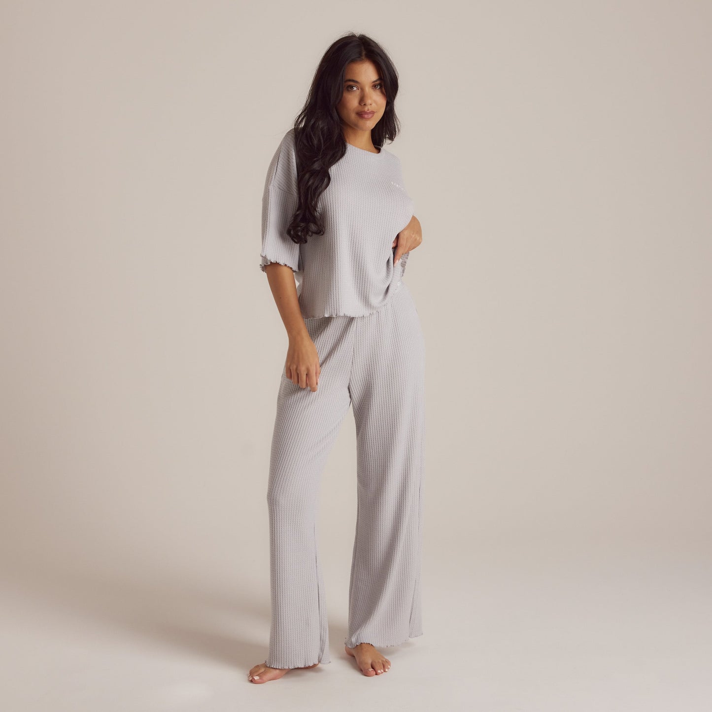 Soft Waffle Pajama Pants - Frost