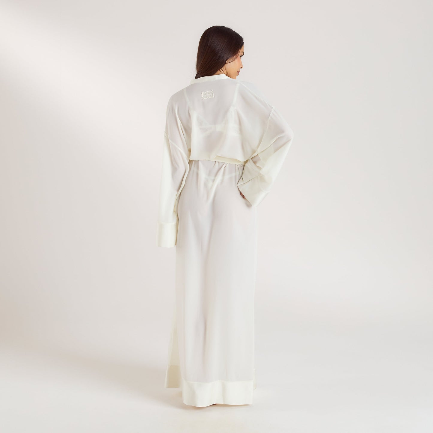 Chiffon Maxi Robe - Cream