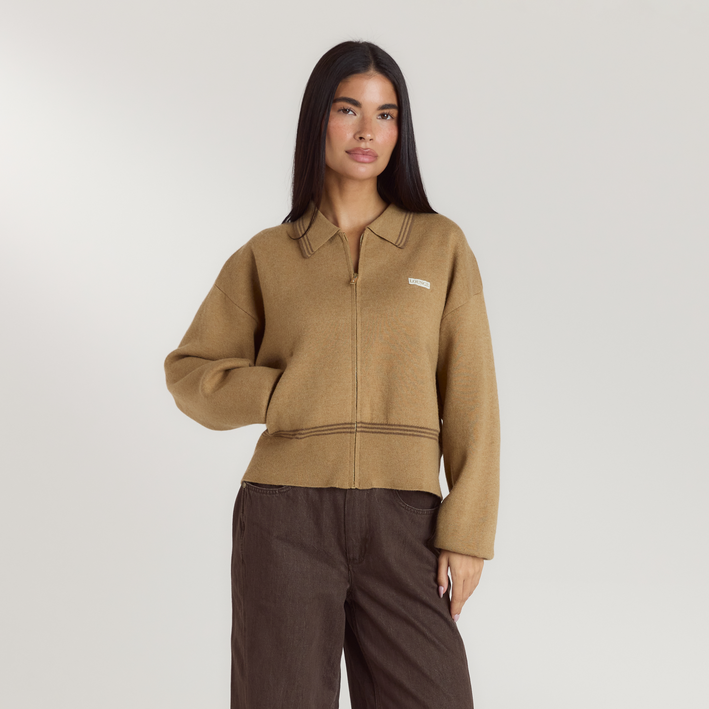 Knitted Jacket - Tan