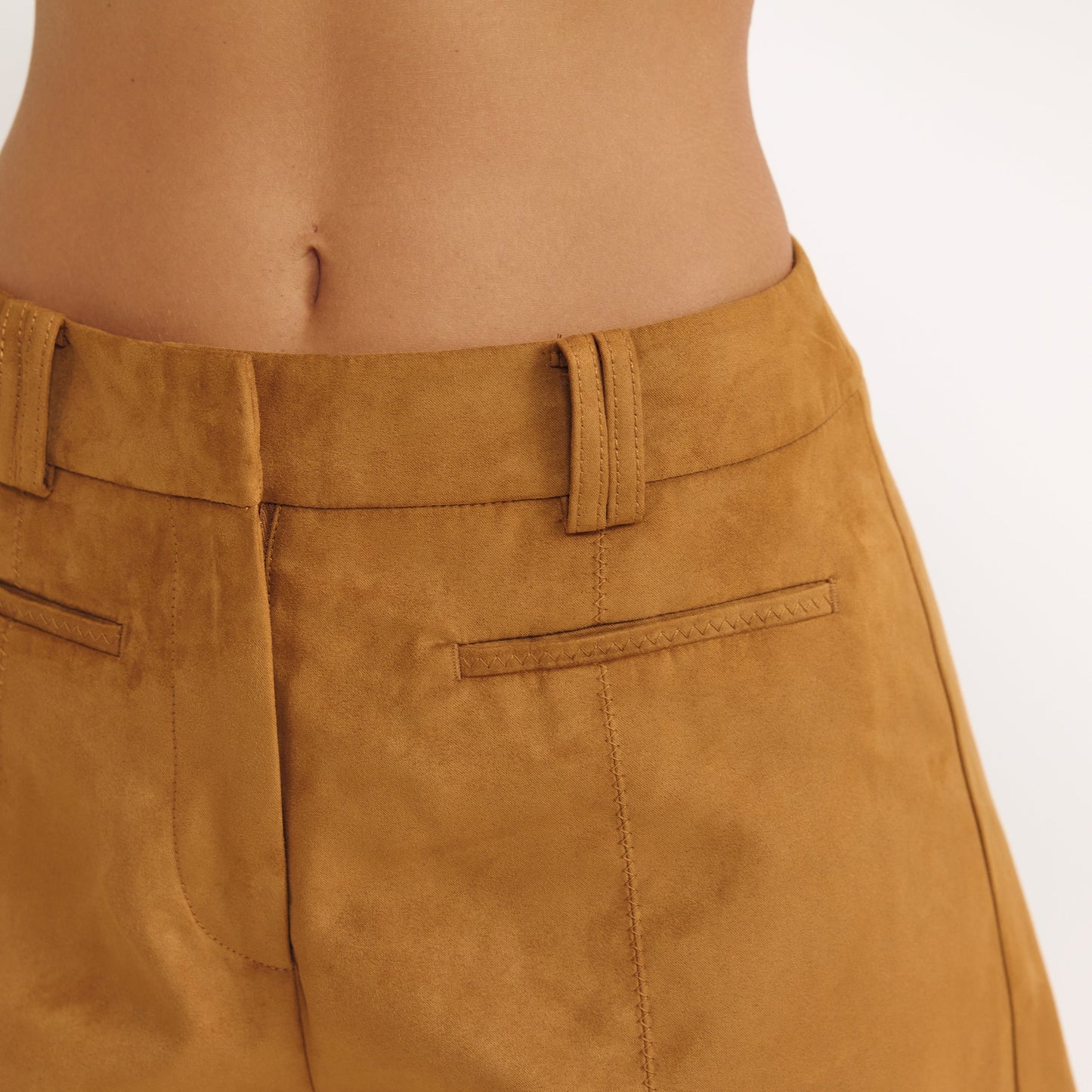 Suedette Shorts - Tan