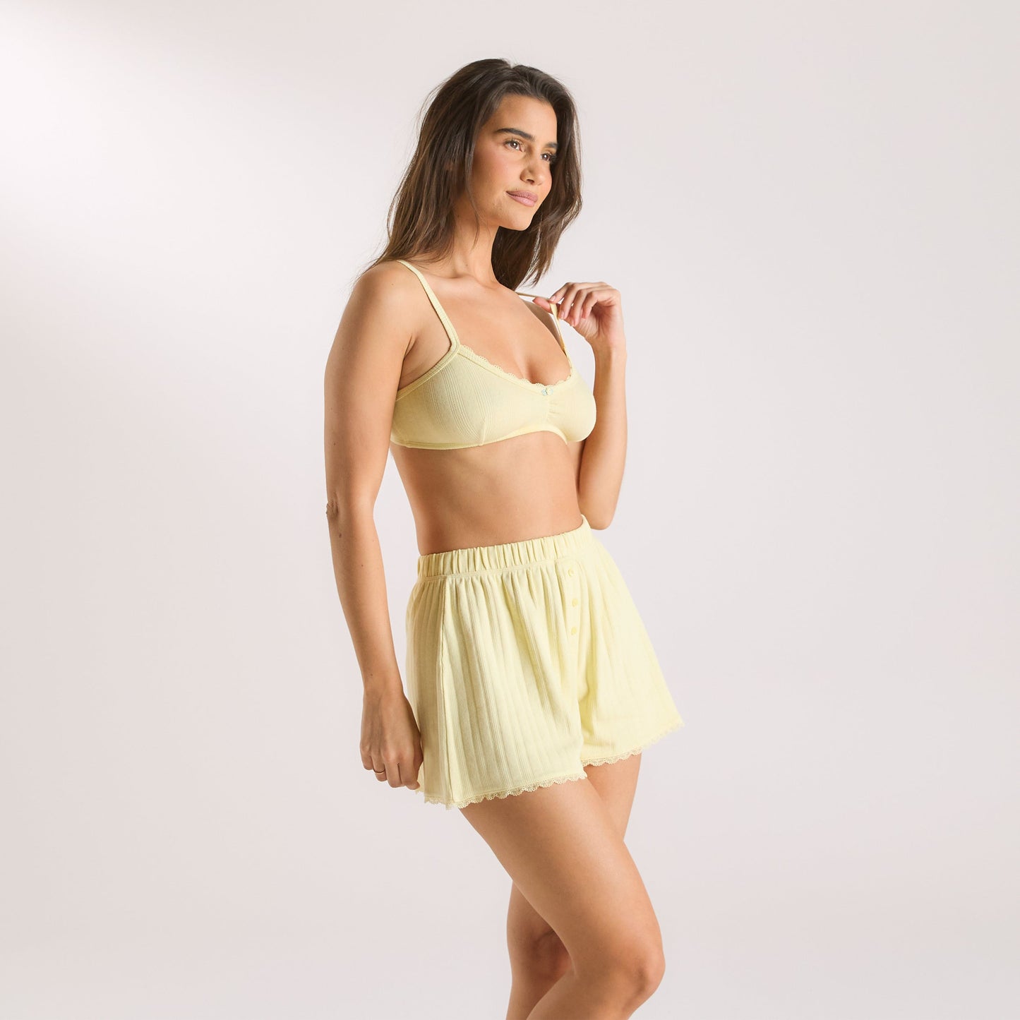 Pointelle Bralette - Buttercup Yellow