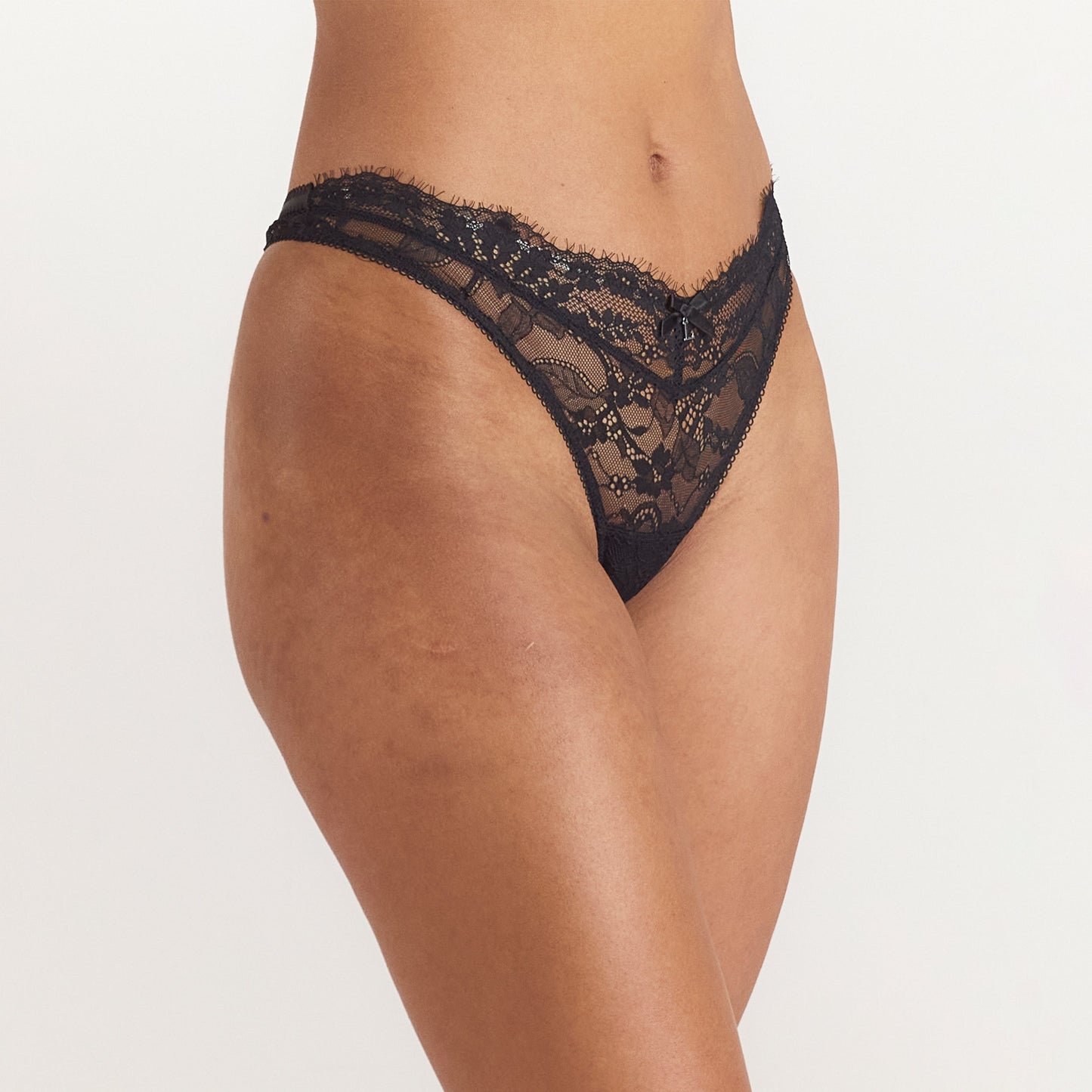 Lace Thong - Black